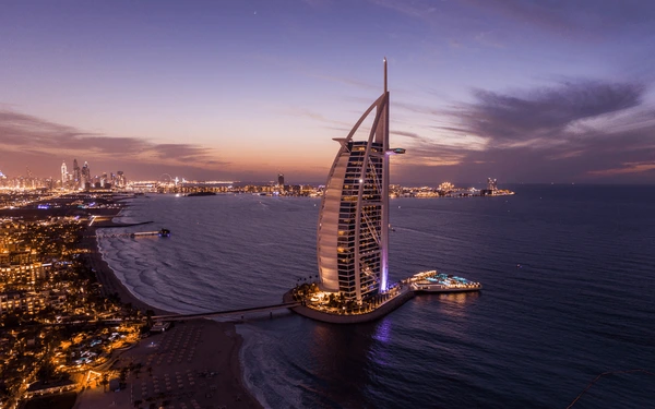 View of Burj Al Arab from the beach